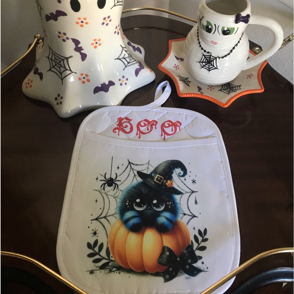 🎃 Homemade Adorable Spider Pot Holder 🎃
